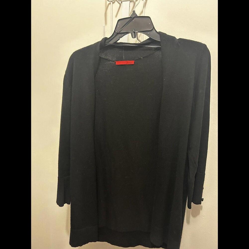 RED Brand Sz Sm. Open Front Cardigan Sweater Black Rayon Blend